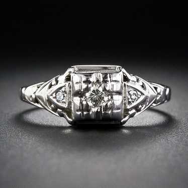 Petite Diamond Engagement Ring, 1940s