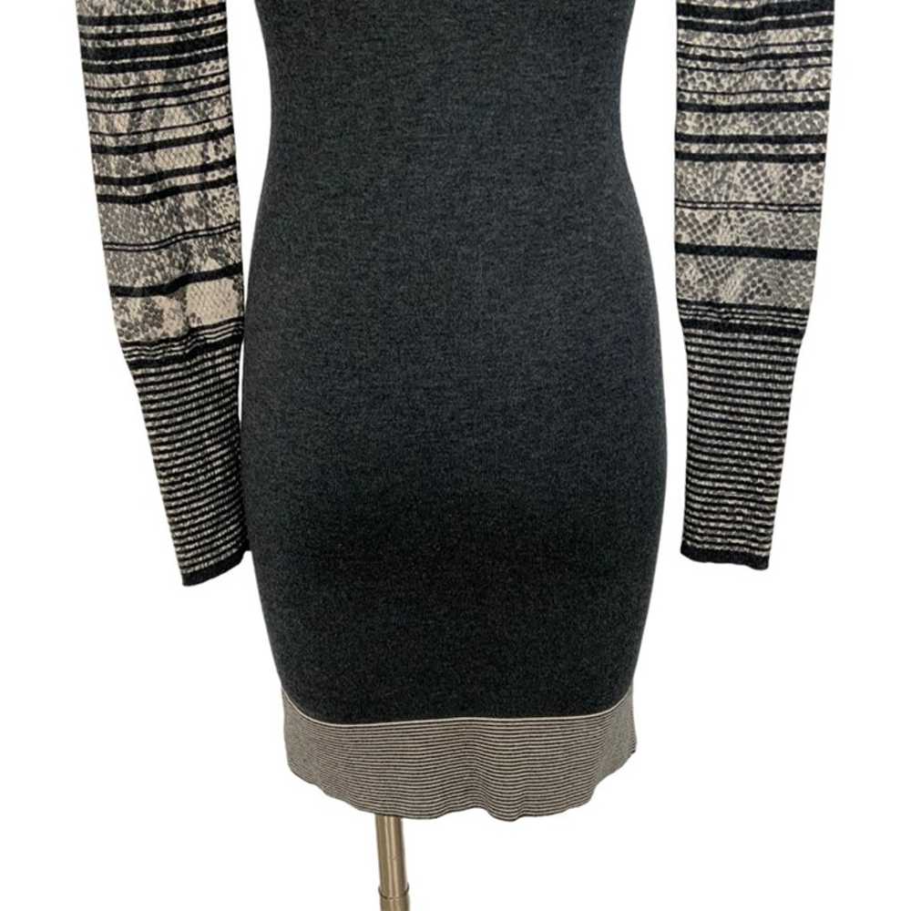 Karen Millen Sweater Knit Turtleneck Dress 2 Gray… - image 10