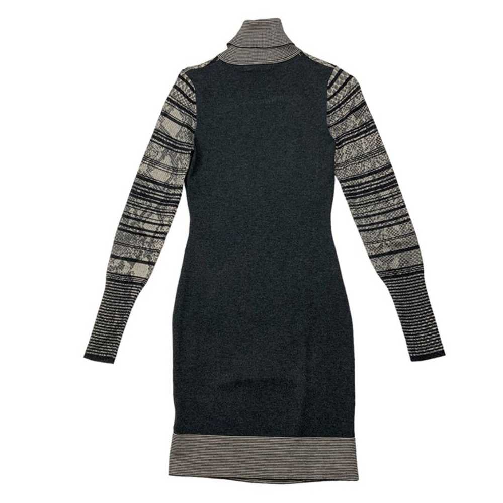 Karen Millen Sweater Knit Turtleneck Dress 2 Gray… - image 11