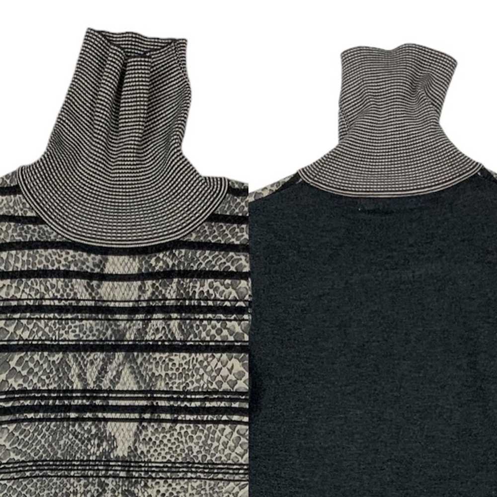 Karen Millen Sweater Knit Turtleneck Dress 2 Gray… - image 6
