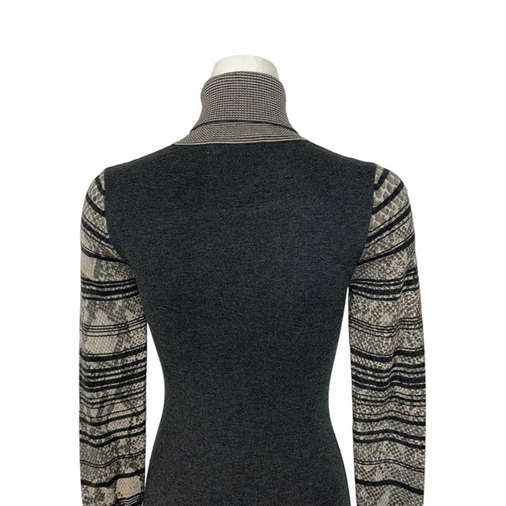 Karen Millen Sweater Knit Turtleneck Dress 2 Gray… - image 8