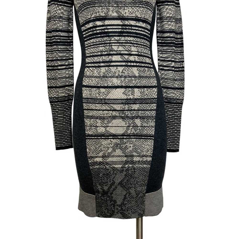 Karen Millen Sweater Knit Turtleneck Dress 2 Gray… - image 9