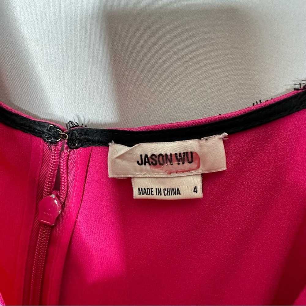 JASON WU Pink Crepe Back Satin Dress in Size 4 - image 3