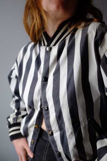 1950s Black and White Striped Referee Jacket