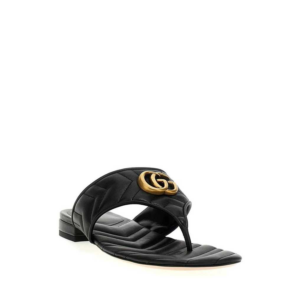 Gucci Double G leather sandal - image 2