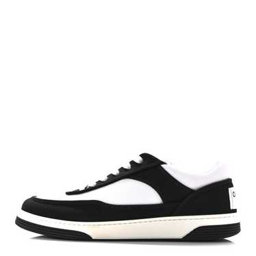 CHANEL Fabric Womens Logo Sneakers 39.5 Black Whi… - image 1
