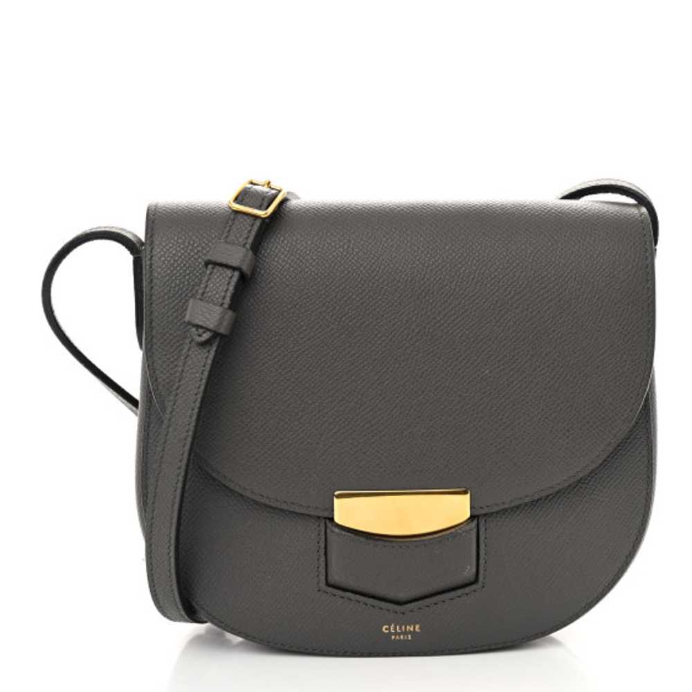 CELINE Baby Grained Calfskin Small Trotteur Grey - image 1