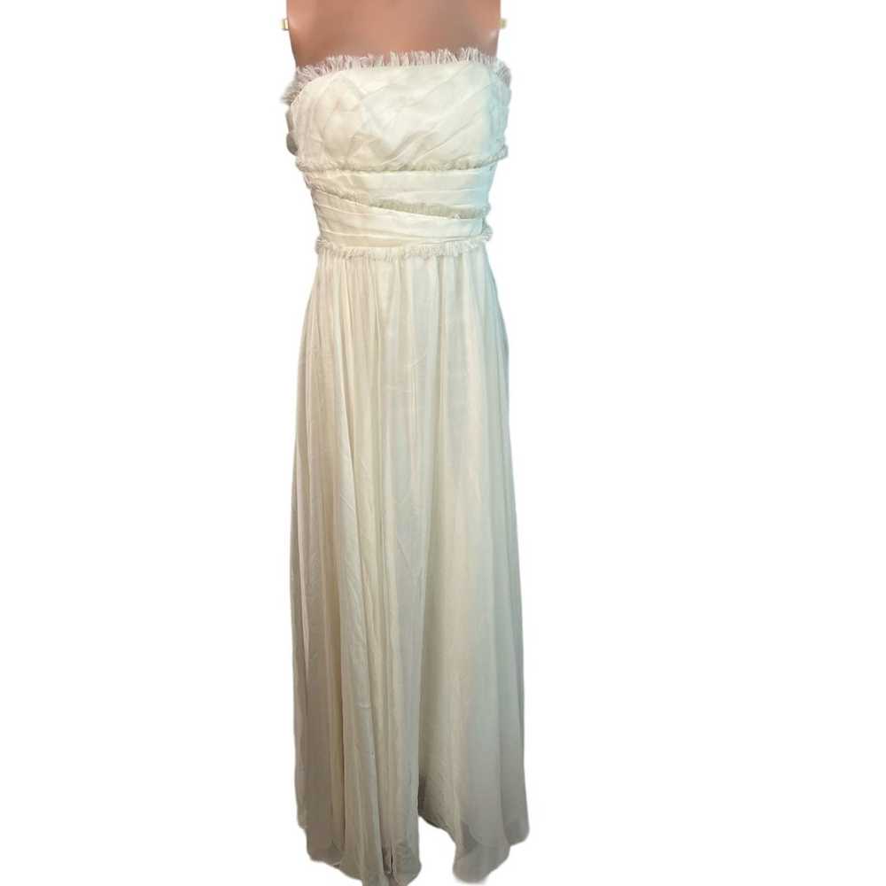 Monique L’Huillier ivory gown. Size 2. Designer. - image 2
