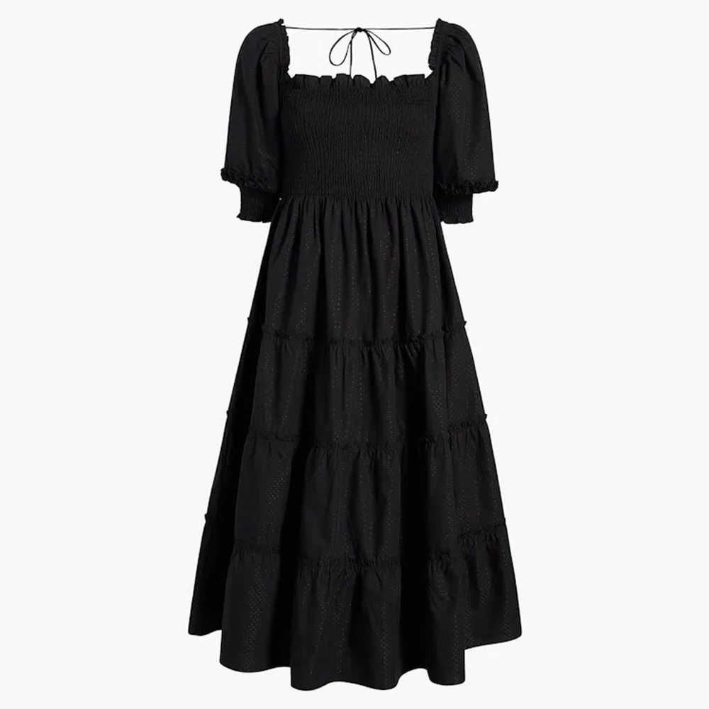 HILL HOUSE Nesli Dress - Black Cotton Poplin - image 2