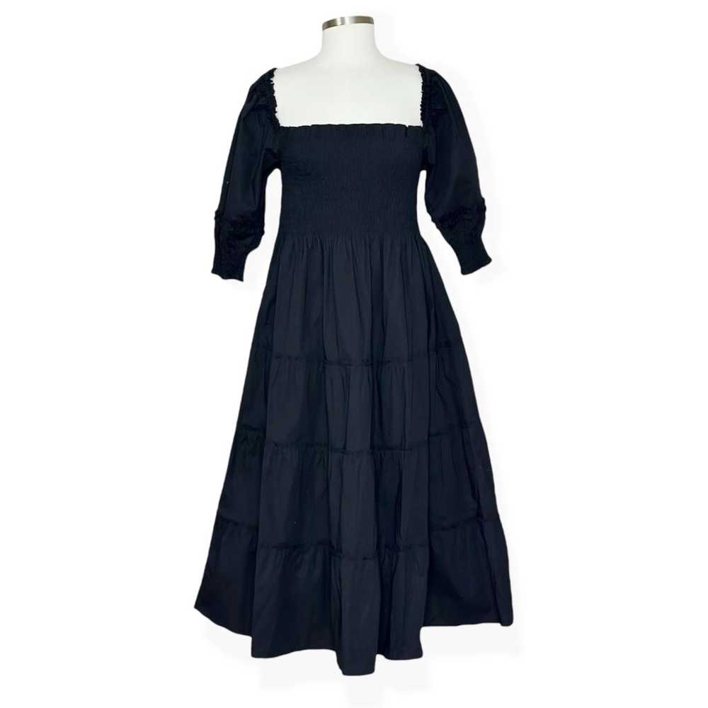 HILL HOUSE Nesli Dress - Black Cotton Poplin - image 3