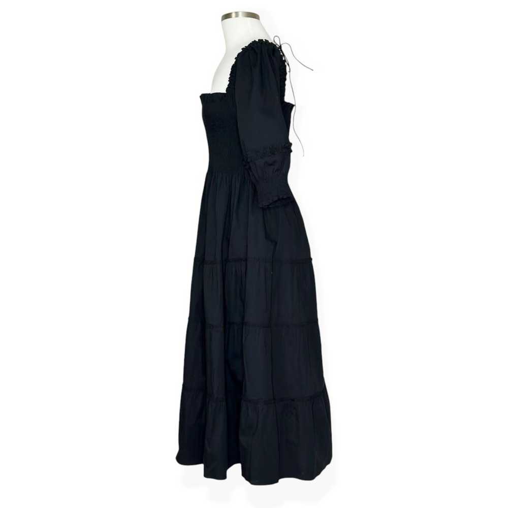 HILL HOUSE Nesli Dress - Black Cotton Poplin - image 4