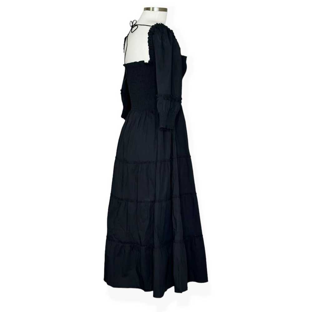 HILL HOUSE Nesli Dress - Black Cotton Poplin - image 6
