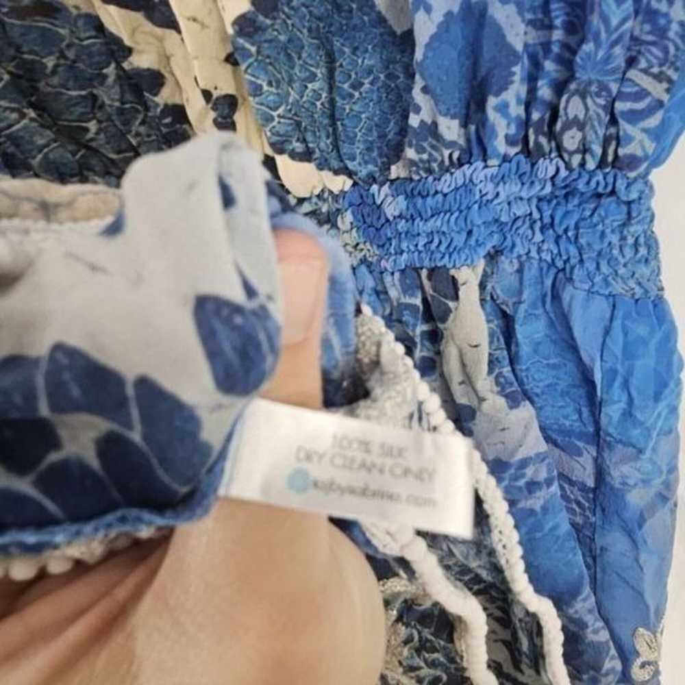 Taj By Sabrina Crippa Blue Snake Print Mini Dress… - image 8