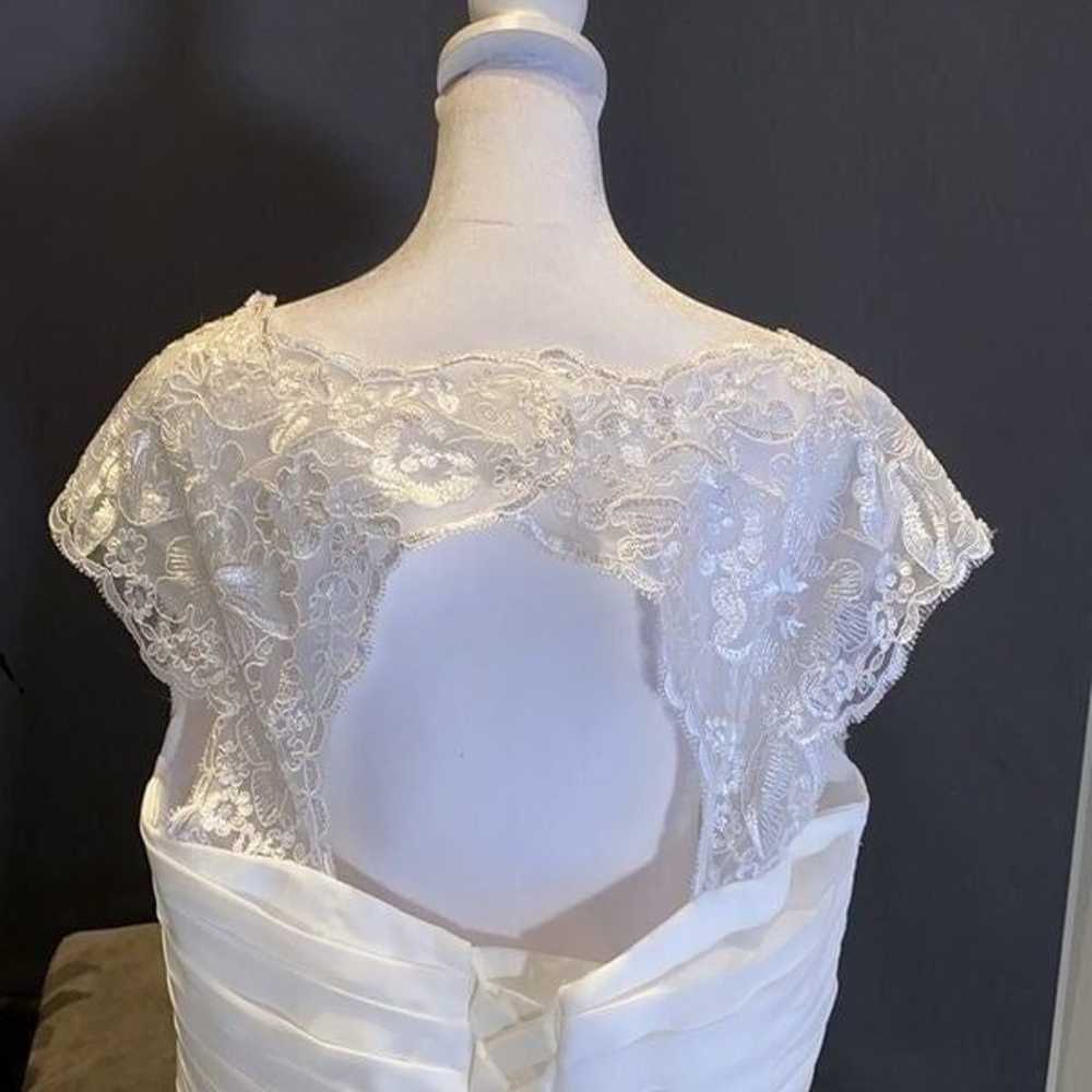 Women’s Chiffon Wedding Dress Corset Back Size 16… - image 8