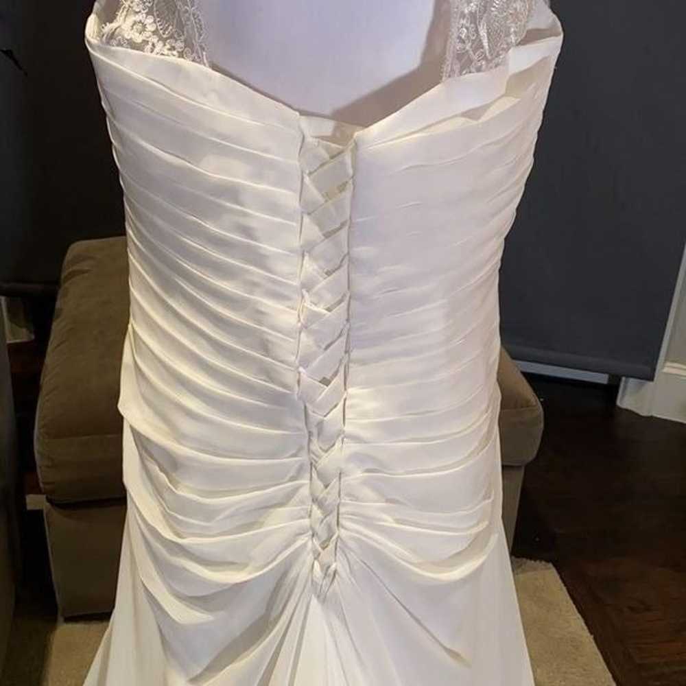 Women’s Chiffon Wedding Dress Corset Back Size 16… - image 9