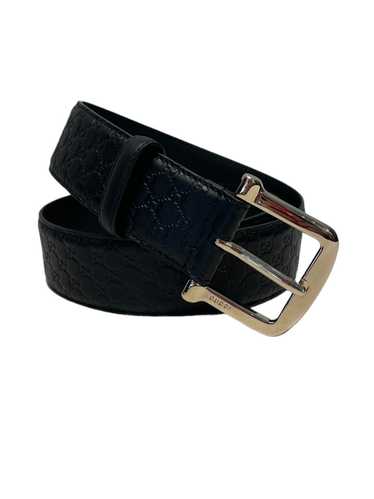 GUCCI/Belt/Monogram/Leather/BLK/