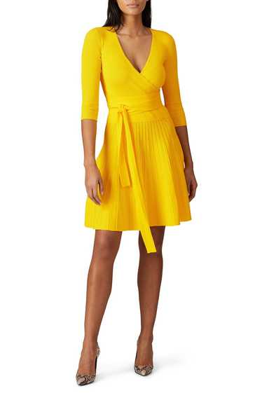 Lauren Ralph Lauren Yellow Crossover Dress
