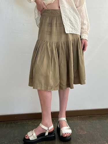 Vintage Dries van Noten Pleated Skirt - Sand