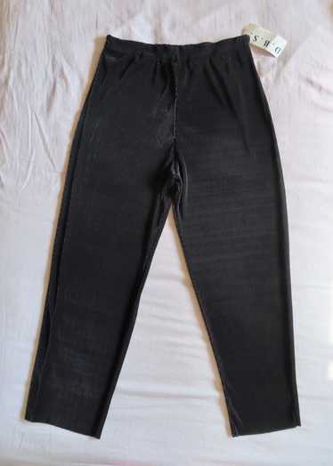 DBS High Waisted Black Micro Pleat Pants (2X) |…