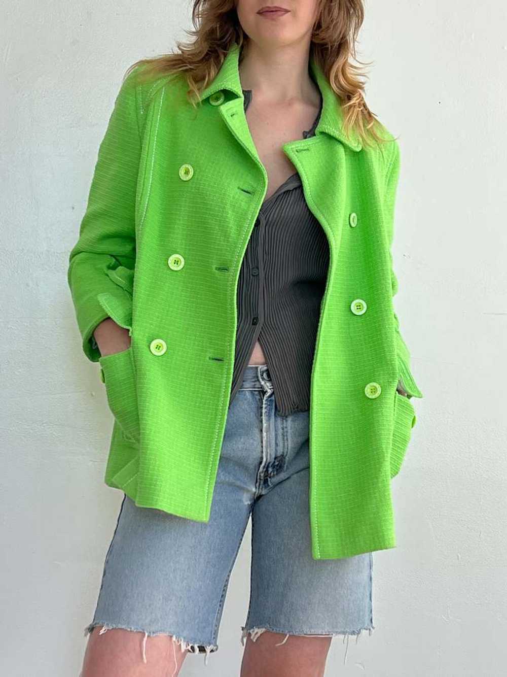 Vintage Escada Jacket - Lime - image 2