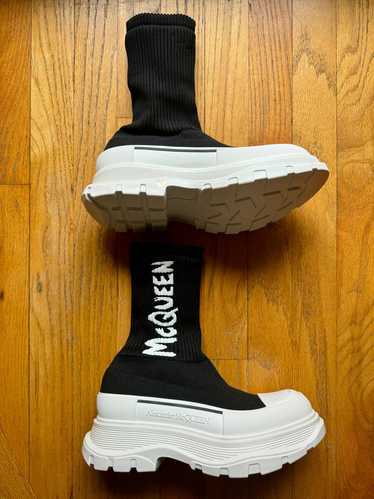 Alexander McQueen Sporty Logo Intarsia Chunky Sock