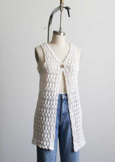 woven longline vest