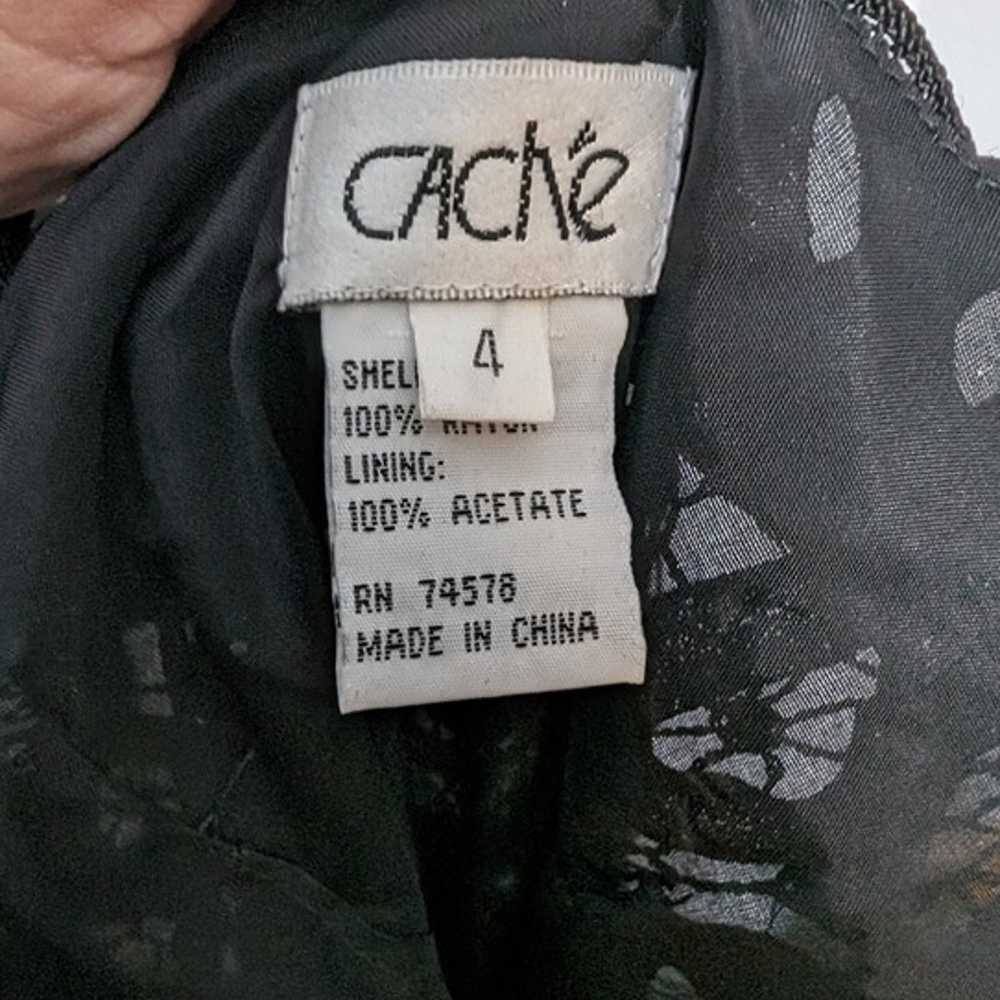 Cache Black Vintage Dress Size 4 Midi Maxi Weddin… - image 8