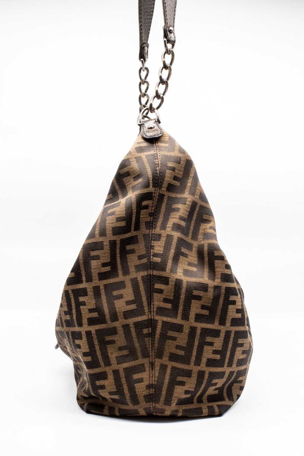 Fendi Zucca Shoulder Bag w/ Large Buckle - image 3
