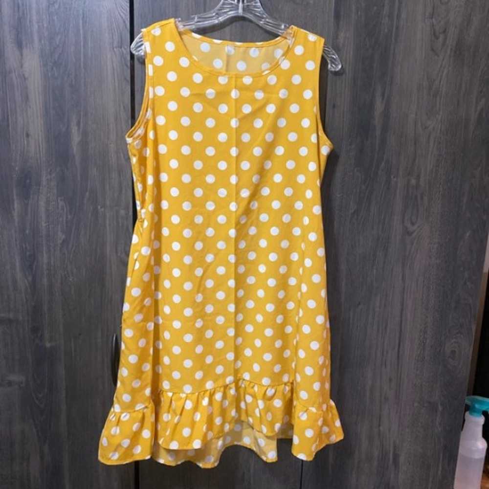 Yellow polka dot dress - image 1