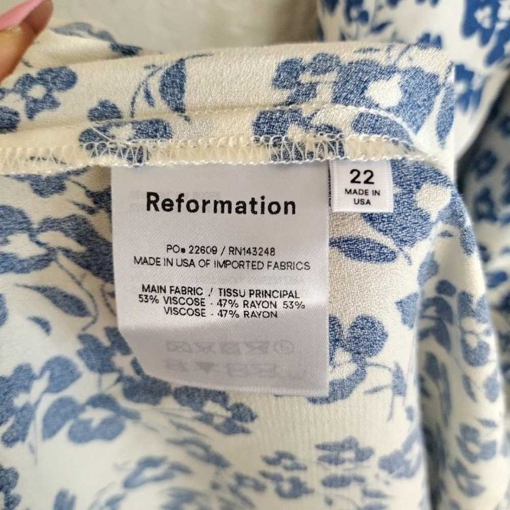 Reformation Sigmund Dress Milanesa Blue Floral Mi… - image 6