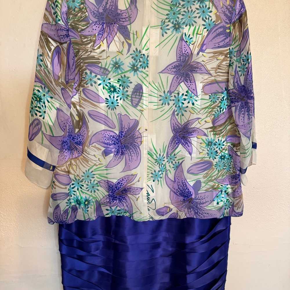 Zandra Rhodes Dress Women’s US size 14 Floral Sil… - image 2