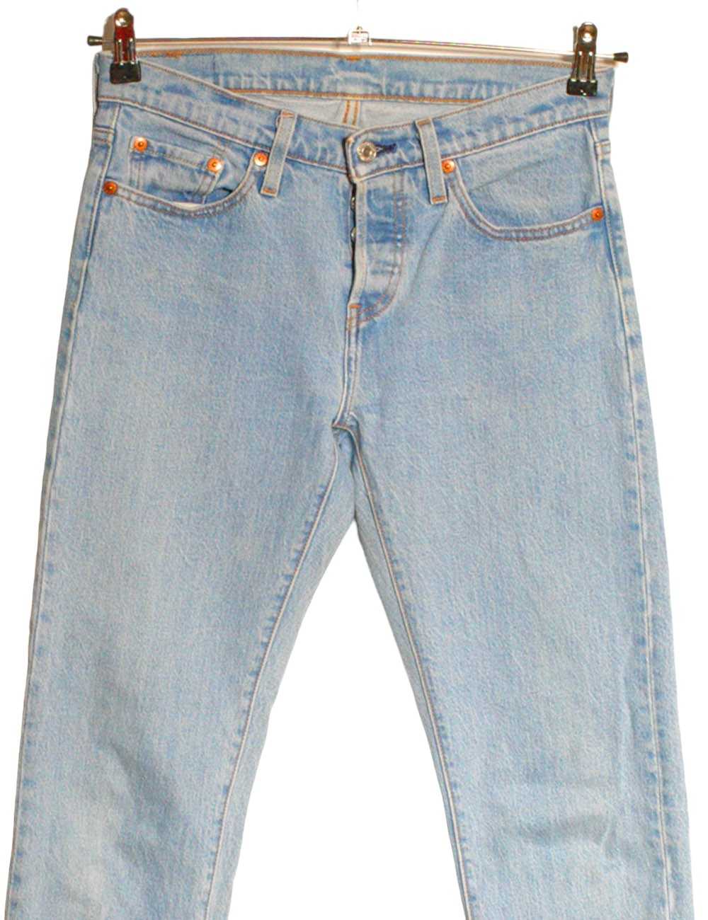 Vintage Levi’s 501 T Tapered Light Blue Jeans | S… - image 2