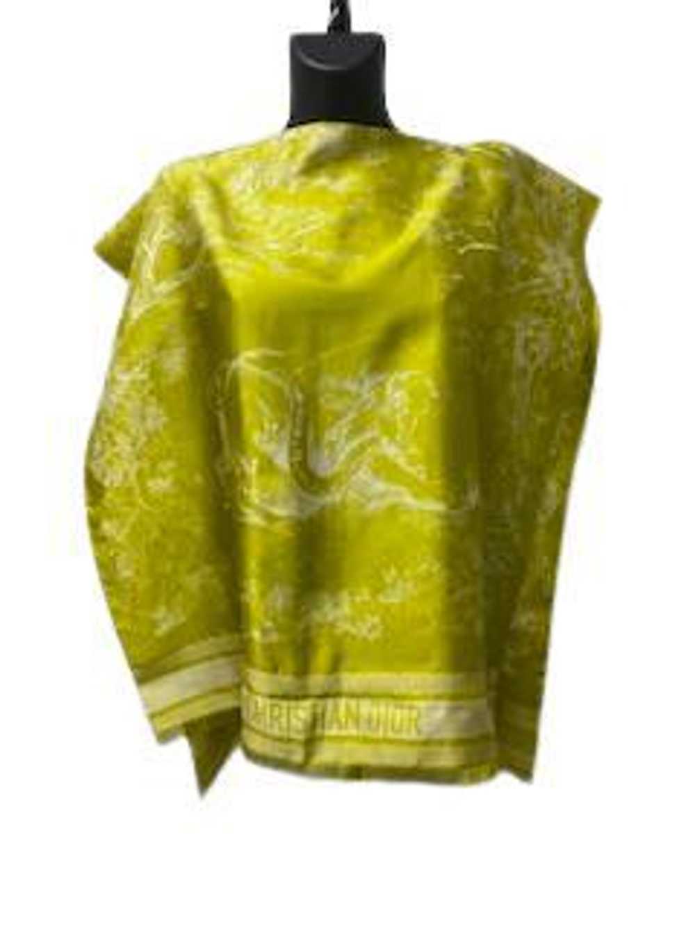Christian Dior Yellow Silk Poncho - image 1
