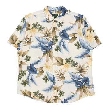 David Taylor Floral Patterned Shirt - XL Beige Co… - image 1