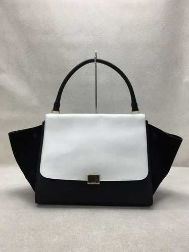 Celine Handbag Leather Blk Bicolor Trapeze Bag _87