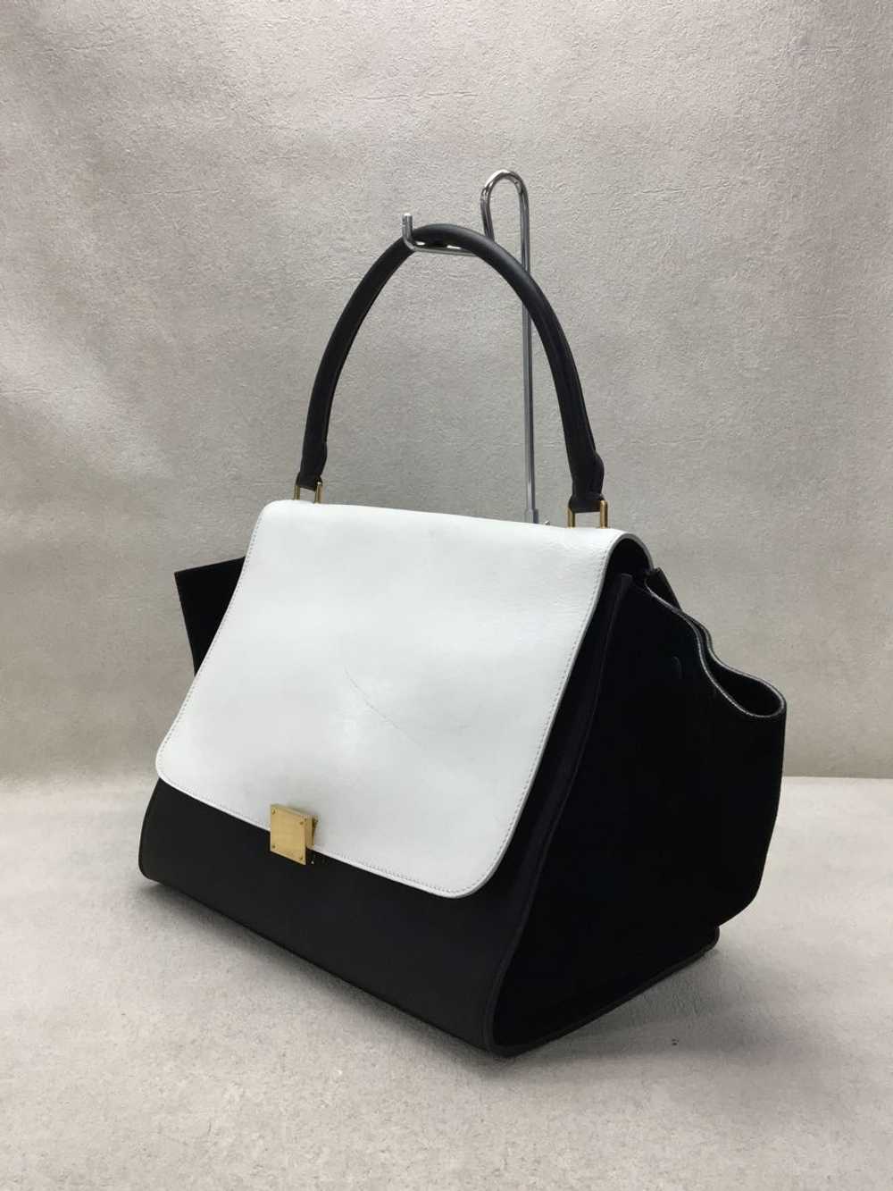 Celine Handbag Leather Blk Bicolor Trapeze Bag _8… - image 2