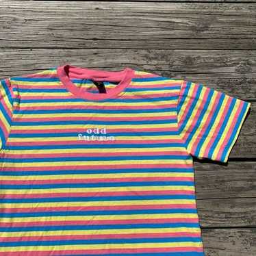 Odd Future OFWGKTA Striped Rainbow Short Sleeve T… - image 1