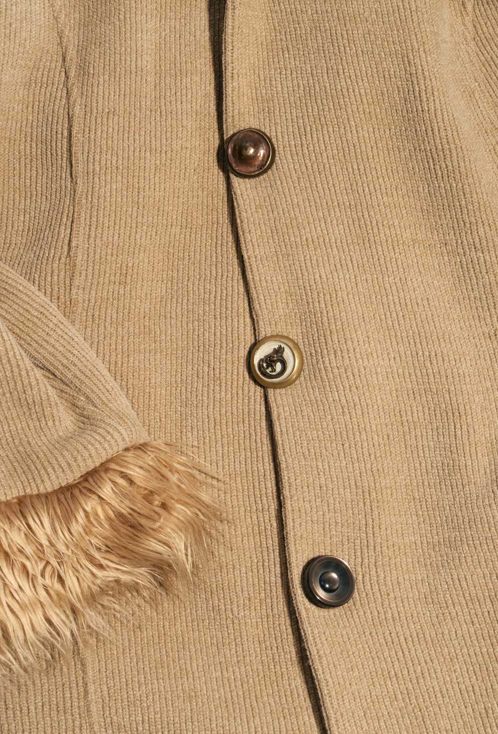Vintage Y2K Penny Lane Coat in Beige Faux Fur Col… - image 5