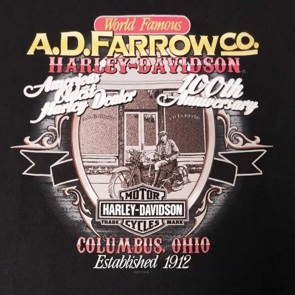 Harley Davidson T Shirt L A.D Farrows Columbus Oh… - image 5