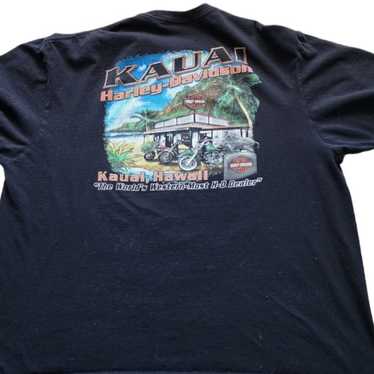 Harley Davidson T-shirt double sided Kauai Hawaii - image 1