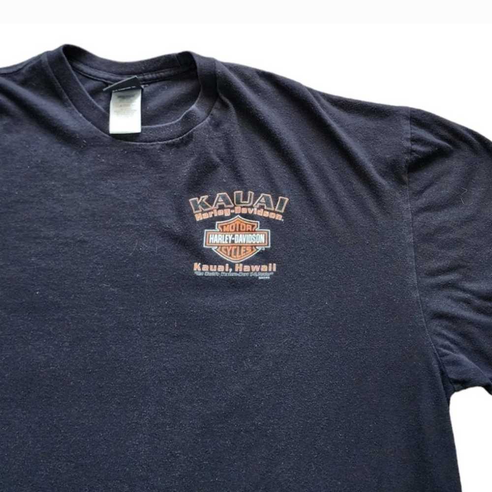 Harley Davidson T-shirt double sided Kauai Hawaii - image 3