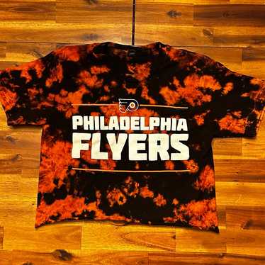Philadelphia Flyers Tie Dyed Cropped T-shirt Small
