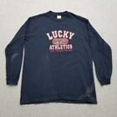Vintage Lucky Brand Shirt Mens Medium Blue Long S… - image 1