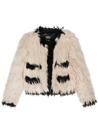 CHANEL Pre-Owned 1994 faux-fur collarless jacket … - image 1