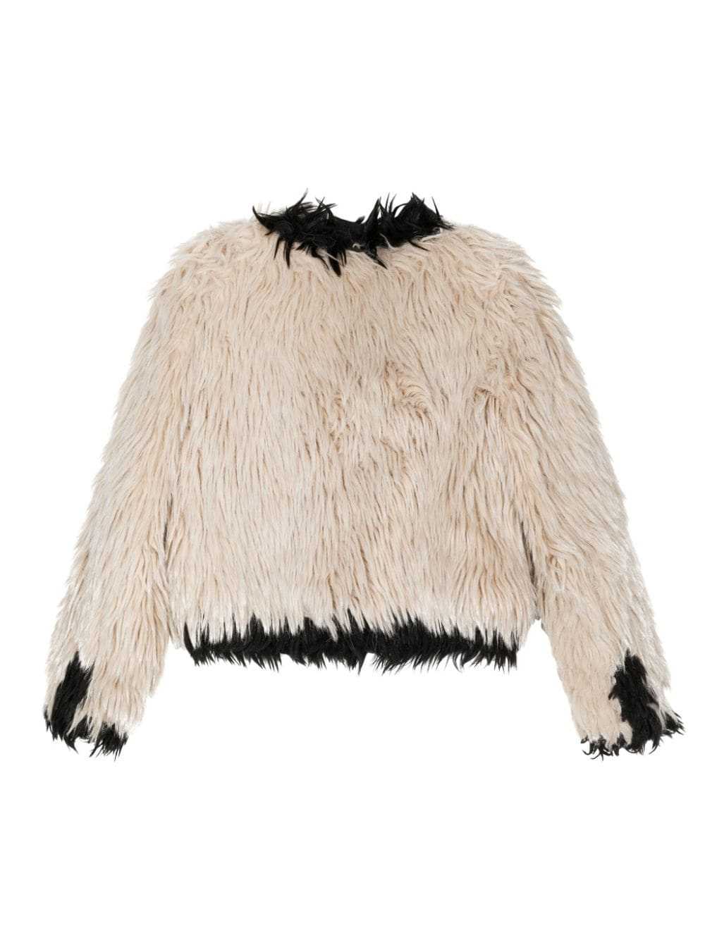 CHANEL Pre-Owned 1994 faux-fur collarless jacket … - image 2