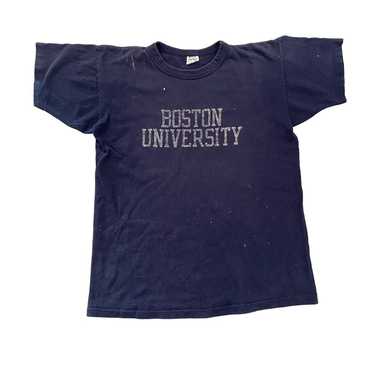 Vintage 1980s Champion Boston University T Shirt … - image 1