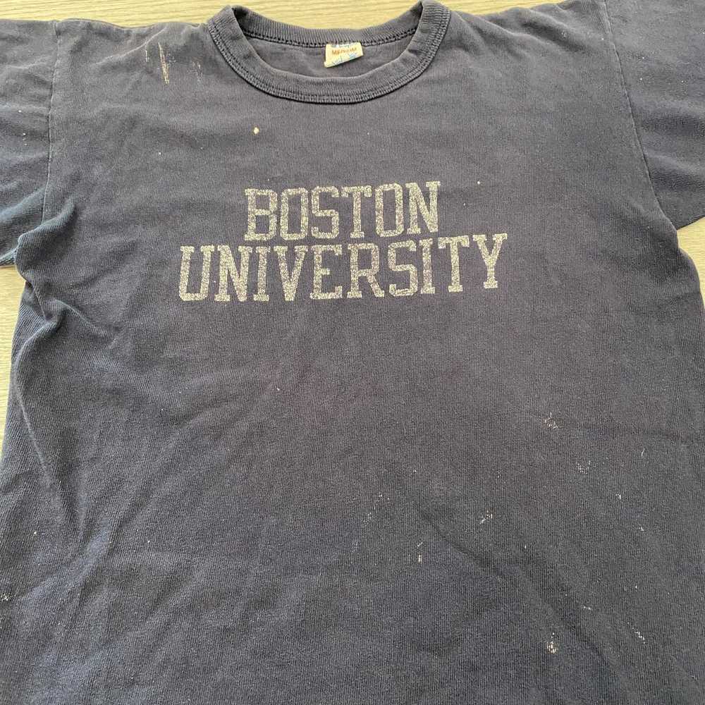 Vintage 1980s Champion Boston University T Shirt … - image 2