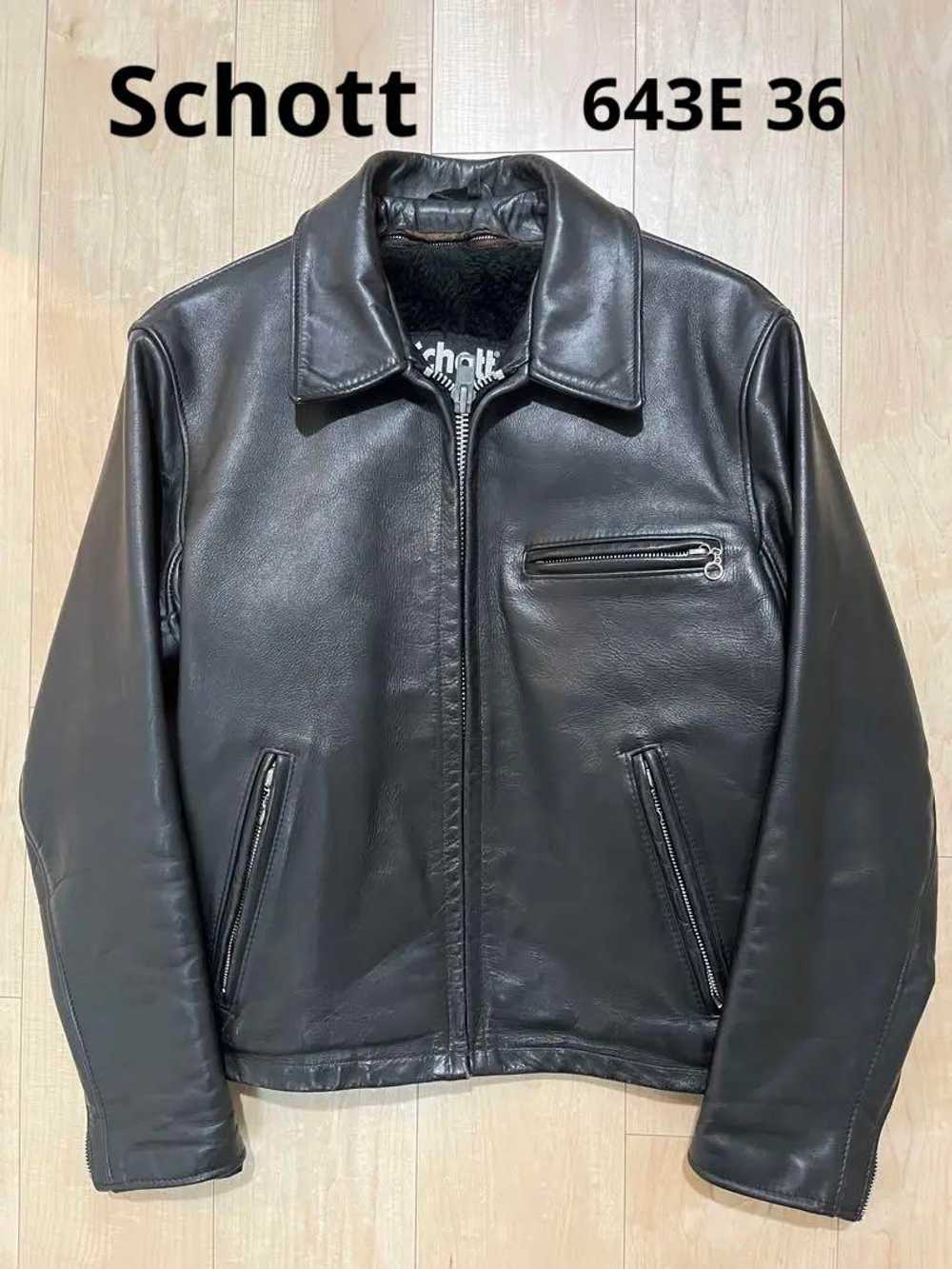 Schott 643E 36 Size Leather Jacket With Liner - image 1