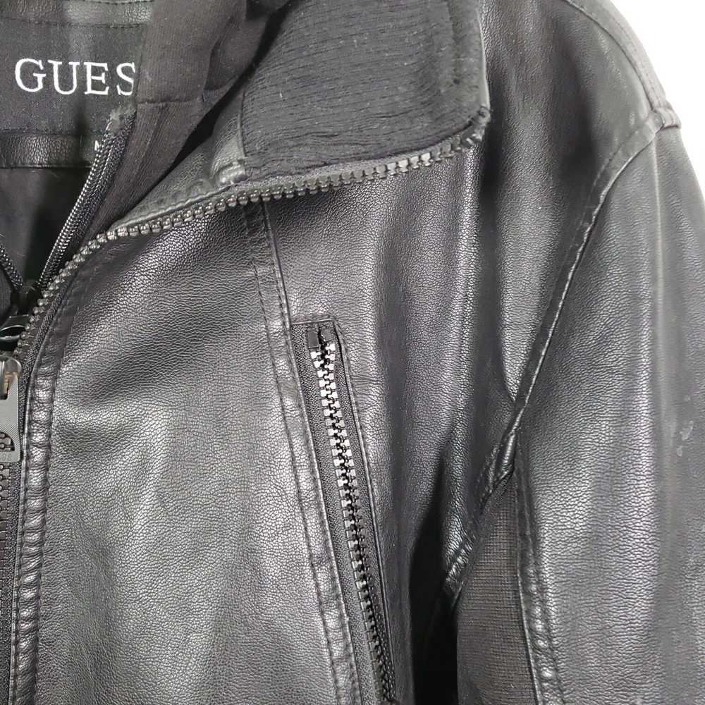 Guess Mens Leather Pockets Long Sleeve Hooded Ful… - image 3