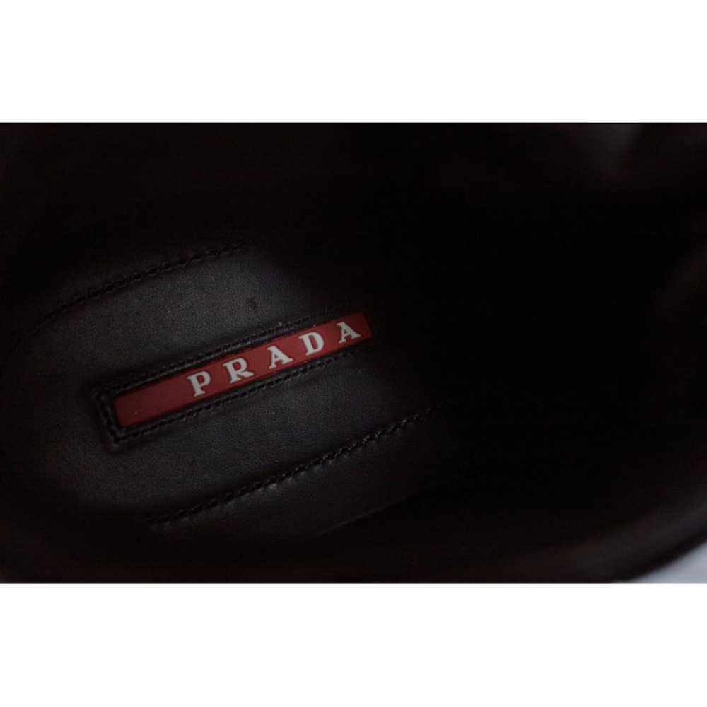 Prada Velvet lace up boots - image 9